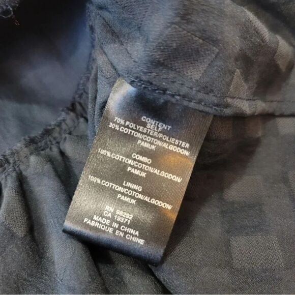 Tibi Fil Coupe Fringe Ruffle Cami Tank Top in Navy Blue Size 6 - Picture 9 of 12